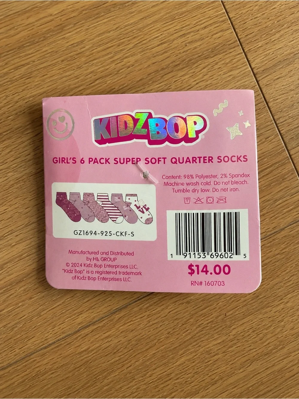 Kids' Pink Quarter Socks - 2 Pack (12 Pairs)